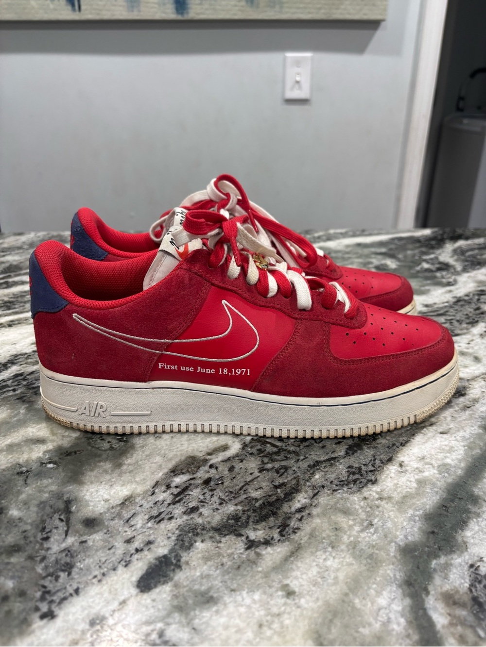 Nike Air Force 1 Low First Use University Red Men’s Size 12 DB3597-600